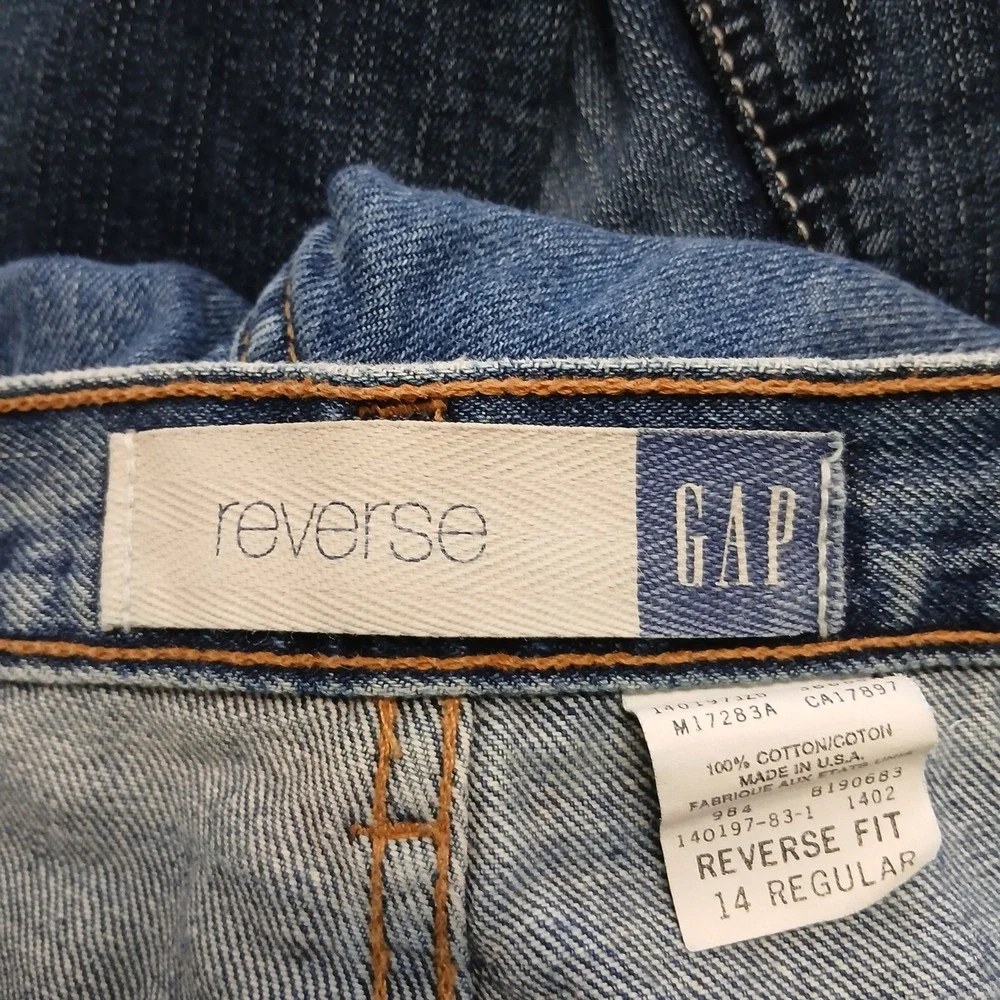 Vintage 90s GAP Reverse‎ Fit High Waisted Tapered Mom Jeans Regular Medium Wash